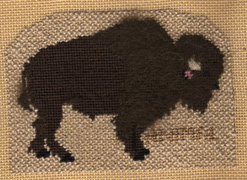 petei needlepoint buffalo