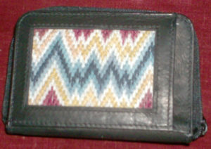 Bargello needlepoint wallet