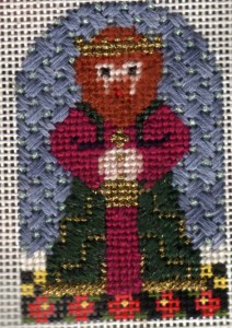 nativity magi king needlepoint figure by needledeeva from stitch guide by needlepoint expert janet m. perry