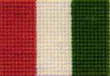 irish flag plastic canvas ornament designed and stitched by needlepoint expert janet m. perry