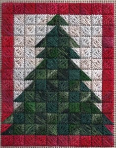 scotch stitch needlepoint christmas tree ornament designed by needlepoint expert janet m. perry