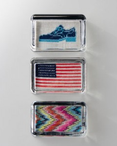adler needlepoint paperweights