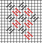 diagonal h needlepoint stitch diagram