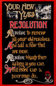 new year's resolution postcard