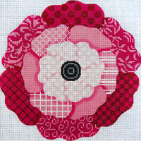 painted stitches flower