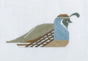 Charley Harper quail needlepoint