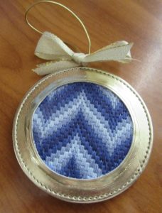 Bargello needlepoint ornament