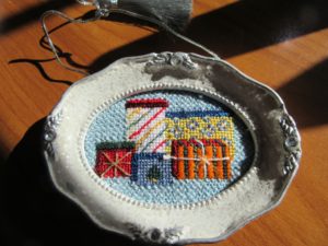 packages needlepoint ornament, designer unknwn