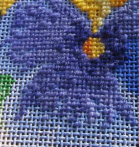 pixel shading with hand-dyed threads