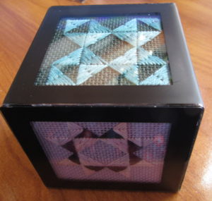 Studio Decor mini phot cube finished with needlepoint