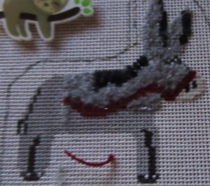 folk art needlepoint donkey
