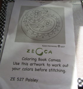 paisley Zecca coloring book canvas back