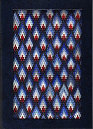 needlepoint bargello flames pattern stitched
