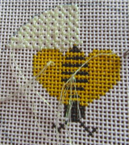 bee mini needlepoint from Danji