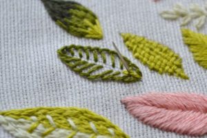 embroidery leaf stitches