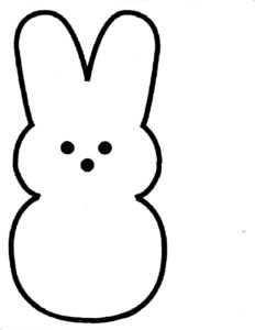 peeps-style bunny outline