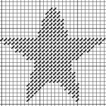 needlepoint or cross stitch chart of five pointed star from celebrate ...