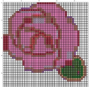 rose cross stitch chart from Cross Me Not