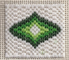 mini bargello needlepoint ogee free pattern, designed and stitched by needlepoint expert janet m. perry