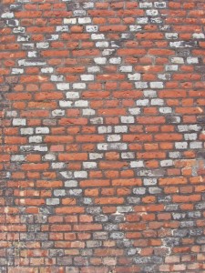 english brick wall showing a diaper pattern