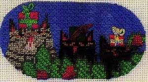 needlepoint cats stitched by needlepoint expert janet m. perry, quail run canvas