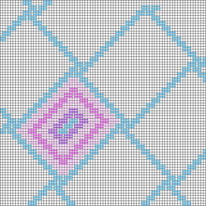 Nutty Rectangles Free Bargello Needlepoint Pattern, designed by needlepoint expert Janet M. Perry