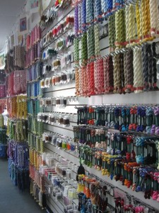 wall of needlepoint threads
