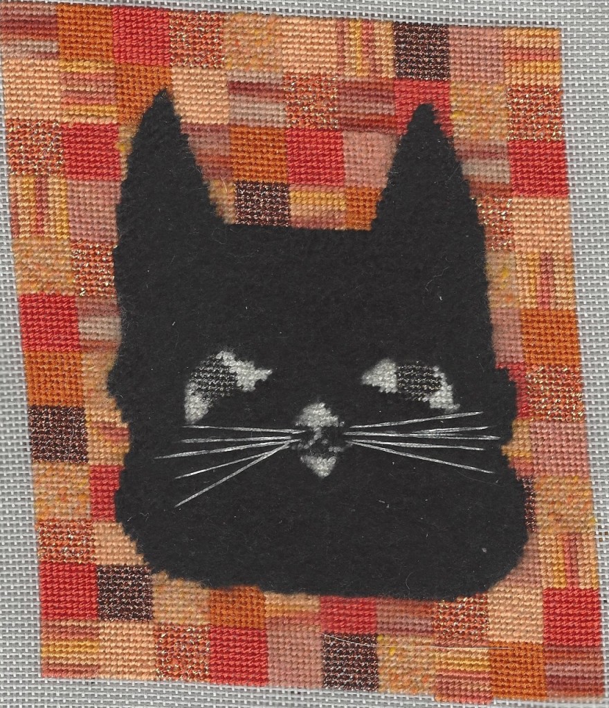 Halloween Cat Free Needlepoint Project