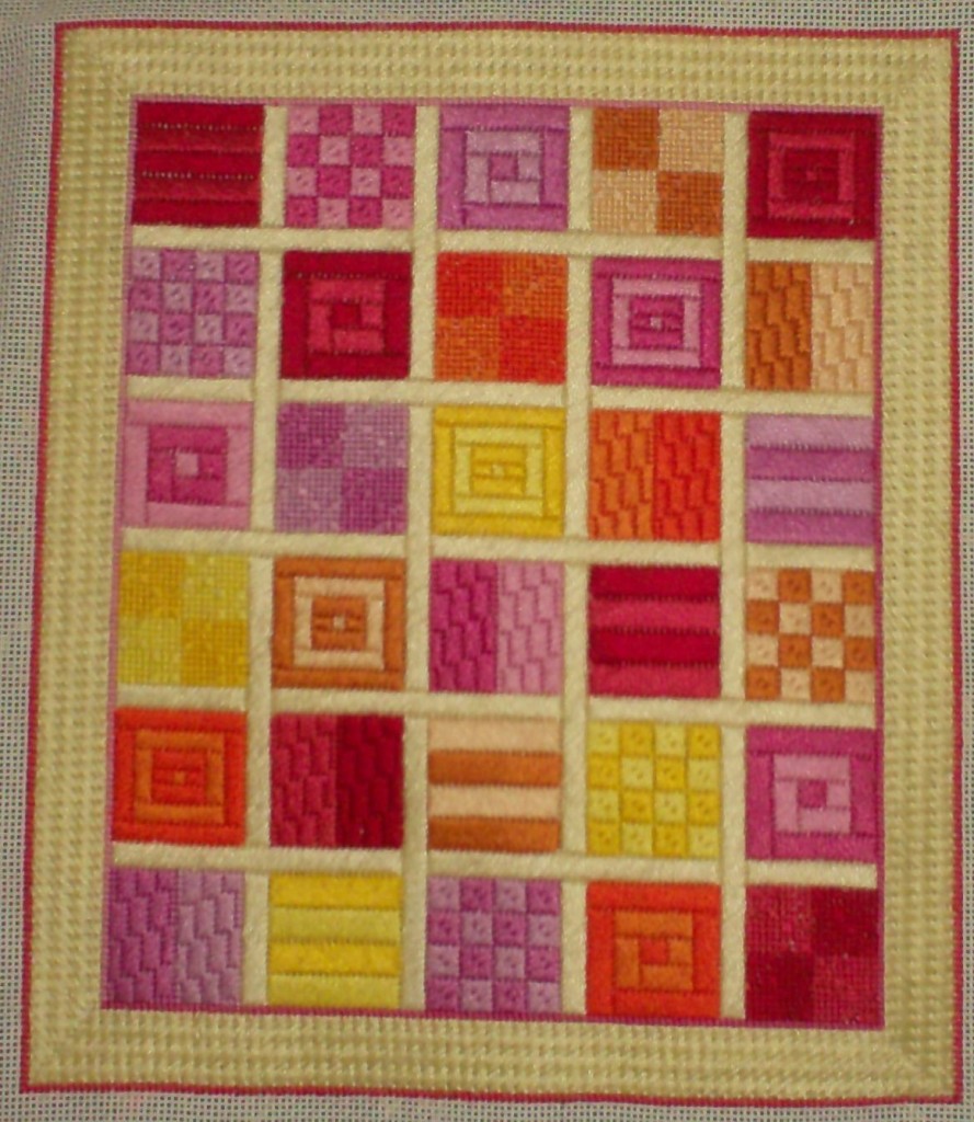 Mod Quilt Sampler Part 1 Nuts about Needlepoint