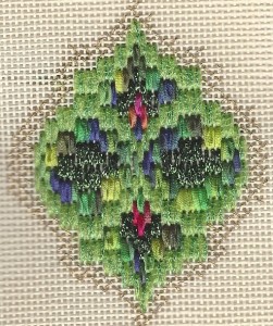 vicki day ribbon & other threads bargello needlepoint ornament
