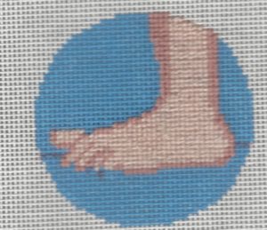 monty python foot needlepoint canvas