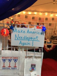 pop-up needlepoint store at Republican Convention