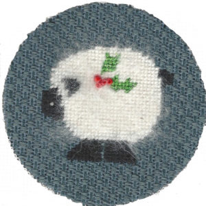 needlepoint sheep stitched with Alpaca thread