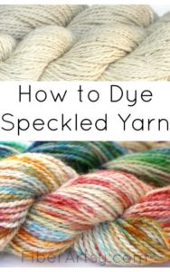 hand-dued speckled yarn