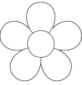 five-petalled flower outline