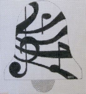 musical notes bell needlepoint canvas