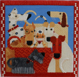 dogs needlepoint canvas