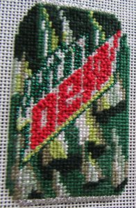 mtn dew can needlepoint