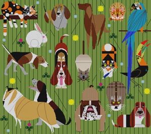 Charley harper Friends of our Family needlepoint