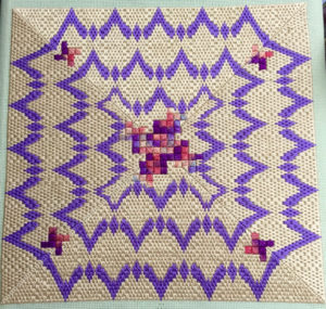 four-way bargello with octomino center