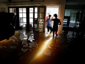 Flooded home from Hurricane Harvey