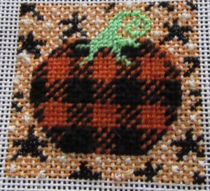 mindy pumpkin mini needlepoint