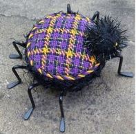 Halloween Plaid Spider