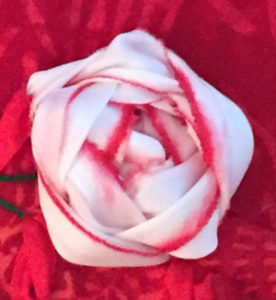 silk ribbon rose