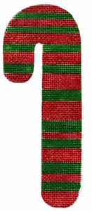 red and green stripe needlepoint candy cane