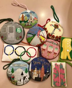 Rudy Saunders needlepoint ornaments