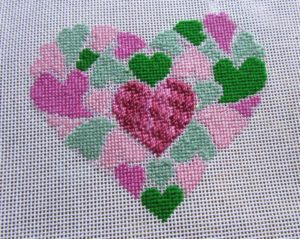 preppy heart of hearts needlepoint