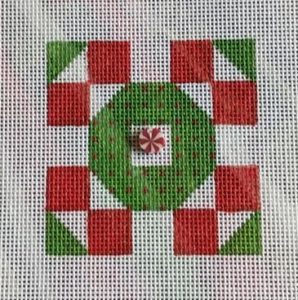 needlepoint quilt block ornament