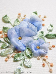embroidered forget-me-not