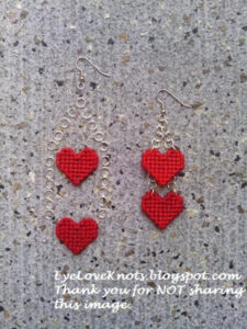 dangling hearts earrings